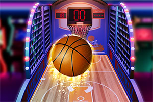 Tira veloce, fai tanti punti e batti il tempo in Basketball Arcade