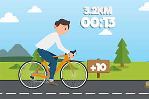 Porta fuori la bici per un giro nel quartiere