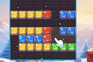 Block Puzzle Frozen Jewels è un gioco di puzzle a tema natalizio