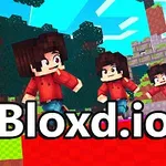 Personaggi stilizzati in un mondo di blocchi colorati con il logo Blox