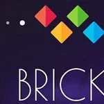 Logo di Brickz con rombi colorati e scritta bianca su sfondo nero