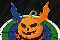 Un classico gioco di lancio di coltelli a tema Halloween