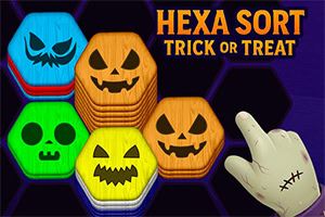 Hexa Sort Trick or Treat Entra in un reame di puzzle infestato, dove luminosi blocchi esagonali si nascondono in una ragnatela di sfide spettrali