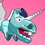 Mad Mad Unicorn è un gioco su un brutto unicorno volante assetato di sangue!