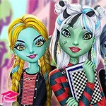 Scatena la tua fashionista interiore con il gioco di vestire Monster Girls High School Squad!