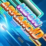 Divertente gioco Arkanoid in stile Neon