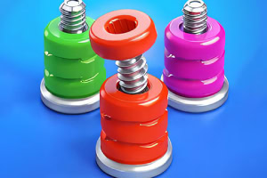 Molle a compressione colorate su uno sfondo blu