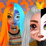 Trucco di Halloween di Harley Quinn, Biancaneve e Moana