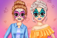 Aiuta Anna ed Elsa con l'arte del viso, le acconciature e gli outfit per il
