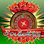 Logo di roulette colorato con stelle rosse e scritta su sfondo verde