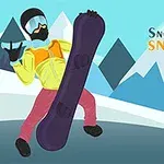 Salta ostacoli in un gioco di snowboard casual con un solo tocco!