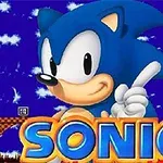 Sonic il riccio in primo piano con sfondo notturno stellato