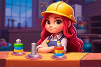 Preparati a mettere in ordine tutte le diverse rondelle in questo gioco di