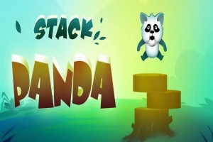 Logo di Stack Panda con un panda animato e blocchi impilati su sfondo verde-azzurro