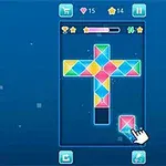 Interessante mix fra un Tangram classico ed un gioco di Puzzle, con migliaia di livelli disponibili