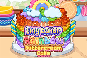 Prepara un arcobaleno di dolcezza in Tiny Baker Rainbow Buttercream Cake