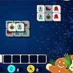 Gioco di memoria a tema natalizio con carte illustrate e biscotti di pan di zenzero